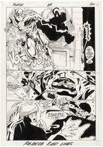 "THE FLASH" VOL. 2 #85 COMIC BOOK PAGE ORIGINAL ART BY MIKE WIERINGO.