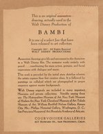 "BAMBI" FRAMED COURVOISIER PRODUCTION CEL SETUP.