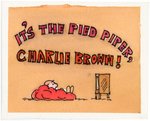 "IT'S THE PIED PIPER, CHARLIE BROWN!" TITLE STORYBOARD ORIGINAL ART.