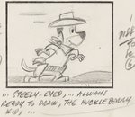 "THE HUCKLEBERRY HOUND SHOW - FAST GUN HUCK" STORYBOARD ORIGINAL ART.