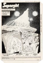 "SUPERGIRL MOVIE SPECIAL" #1 COMIC BOOK PAGE ORIGINAL ART BY GRAY MORROW.