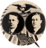 COX & ROOSEVELT 1920 DEMOCRATIC CAMPAIGN 'EAGLE & RAYS' JUGATE BUTTON.