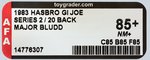 "G.I. JOE - A REAL AMERICAN HERO" MERCENARY MAJOR BLUDD SERIES 2/20 BACK AFA 85+ NM+.