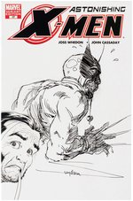 ASTONISHING X-MEN #17 VARIANT SKETCH COVER WITH ARTHUR SUYDAM ZOMBIE WOLVERINE ORIGINAL ART.