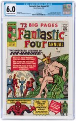 "FANTASTIC FOUR ANNUAL" #1 1963 CGC 6.0 FINE (FIRST LADY DORMA & KRANG).