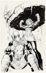 "DESPICABLE DEADPOOL" #293 COVER PENCILS & INKED ORIGINAL ART BY MIKE HAWTHORNE.