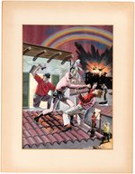 "THE PHANTOM" #8 COMIC BOOK COVER ORIGINAL ART BY GEORGE WILSON.