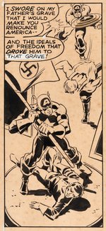 "MARVEL FANFARE" #5 COMIC BOOK PAGE ORIGINAL ART BY LUKE McDONNELL FEATURING CAPTAIN AMERICA.