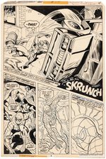 "MARVEL TEAM-UP" VOL. 1 #72 COMIC PAGE ORIGINAL ART BY JIM MOONEY FEATURING SPIDER-MAN.