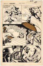 "MARVEL FANFARE" #5 COMIC BOOK PAGE ORIGINAL ART BY LUKE McDONNELL FEATURING CAPTAIN AMERICA.