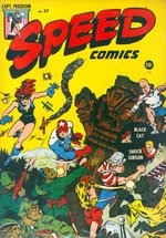 "SPEED COMICS" #37 "PADLOCK HOMES" COMPLETE STORY ORIGINAL ART BY ED WHEELAN.