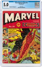 "MARVEL MYSTERY COMICS" #16 FEBRUARY 1941 CGC 5.0 VG/FINE.