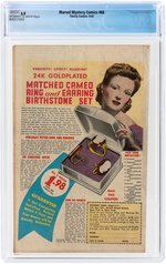 "MARVEL MYSTERY COMICS" #66 SEPTEMBER 1945 CGC 6.0 FINE.
