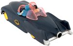 "BATMOBILE WITH SIREN" BATMAN MARX ENGLISH FRICTION TOY WITH REPRODUCTION BOX.