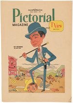 BAT MASTERSON "PICTORIAL MAGAZINE" FRAMED COVER ORIGINAL ART BY GEORGE WACHSTETER.