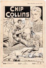 "FIGHT COMICS" #17 COMPLETE "CHIP COLLINS" COMIC STORY ORIGINAL ART BY GEORGE APPEL.