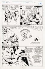 "INCREDIBLE HULK" VOL. 1 #410 COMIC BOOK PAGE ORIGINAL ART BY GARY FRANK.