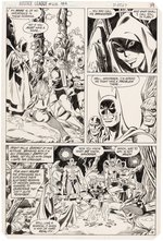 "JUSTICE LEAGUE OF AMERICA" VOL. 2 #213 COMIC BOOK PAGE ORIGINAL ART BY DON HECK.