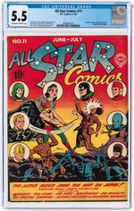 "ALL STAR COMICS" #11 JUNE-JULY 1942 CGC 5.5 FINE-.