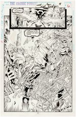 "COSMIC POWERS" #6 COMIC BOOK PAGE ORIGINAL ART BY SCOT EATON.