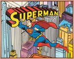 "SUPERMAN" LUNCHBOX RECREATION PAINTING ORIGINAL ART BY NICOLE PETRILLO.
