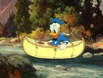 DONALD DUCK "DONALD'S VACATION" FRAMED ANIMATION CEL.
