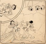 "PUCK - TUMBLE BROTHERS" 1909 COMIC ORIGINAL ART BY LEIGHTON BUDD.