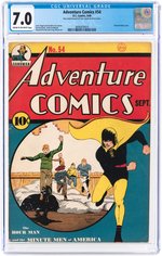 "ADVENTURE COMICS" #54 SEPTEMBER 1940 CGC 7.0 FINE/VF.