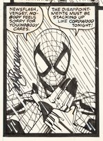 "SPECTACULAR SPIDER-MAN" #212 COMIC BOOK PAGE ORIGINAL ART BY SAL BUSCEMA.