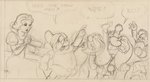 "SNOW WHITE AND THE SEVEN DWARFS" c. 1938 COMIC STRIP PRELIMINARY ORIGINAL ART BY HANK PORTER.