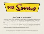 "THE SIMPSONS - 15 SEASONS" FRAMED LIMITED EDITION CEL DISPLAY.