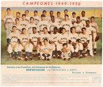 1949-50 TRINIDAD Y HNO- ALMENDARES CUBAN BASEBALL TEAM PREMIUM.