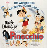 PINOCCHIO 1962 RE-RELEASE SIX-SHEET MOVIE POSTER.