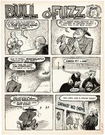 DRAG CARTOONS #37 THE ADVENTURES OF BULL O'FUZZ COMIC STORY ORIGINAL ART BY GILBERT SHELTON.