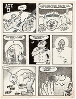 DRAG CARTOONS #46 A HIGHWAY TRAGEDY COMIC STORY ORIGINAL ART BY GILBERT SHELTON.
