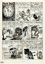 DRAG CARTOONS #29 HIGH GEAR COMPLETE COMIC STORY ORIGINAL ART BY DENNIS ELLEFSON.