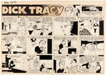 DICK TRACY 1953 SUNDAY PAGE ORIGINAL ART BY CHESTER GOULD.