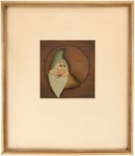 SNOW WHITE AND THE SEVEN DWARFS FRAMED COURVOISIER PRODUCTION CEL SETUP FEATURING BASHFUL.