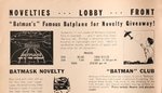 "THE BATMAN BATPLANE" VERY RARE PREMIUM FROM 1943.
