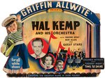 HAL KEMP AND HIS ORCHESTRA - GRIFFIN ALLWITE SHOE POLISH ADVERTISING STANDEE.