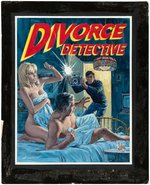DIVORCE DETECTIVE PROPOSED MAGAZINE COVER ORIGINAL ART BY GIL COHEN.