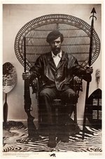 BLACK PANTHER PARTY ICONIC HUEY NEWTON IN FAN BACK CHAIR POSTER.