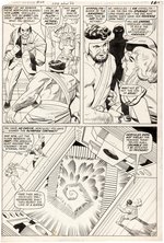 THOR #128 COMIC BOOK PAGE ORIGINAL ART BY JACK KIRBY & VINCE COLLETTA.