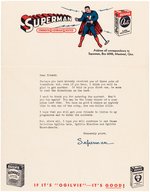 SUPERMAN CANADIAN OGILVIE CEREAL PREMIUM DECAL SHEET WITH LETTER.