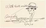DICK TRACY SIGNED ORIGINAL ART SKETCH BY CREATOR CHESTER GOULD.