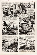 FIGHT THE ENEMY #2 COMIC BOOK PAGE ORIGINAL ART BY RAY BAILEY.