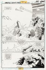 SUPERMAN DISTANT FIRES COMIC BOOK PAGE ORIGINAL ART BY GIL KANE.