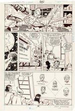 SILVERHAWKS #6 COMIC BOOK PAGE ORIGINAL ART BY HOWARD BENDER.