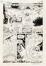 SUPERBOY VOL. 2 #1 COMIC BOOK PAGE ORIGINAL ART BY JIM MOONEY.