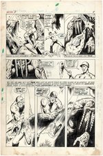 MAN-THING VOL. 1 #3 COMIC BOOK PAGE ORIGINAL ART BY VAL MAYERIK.